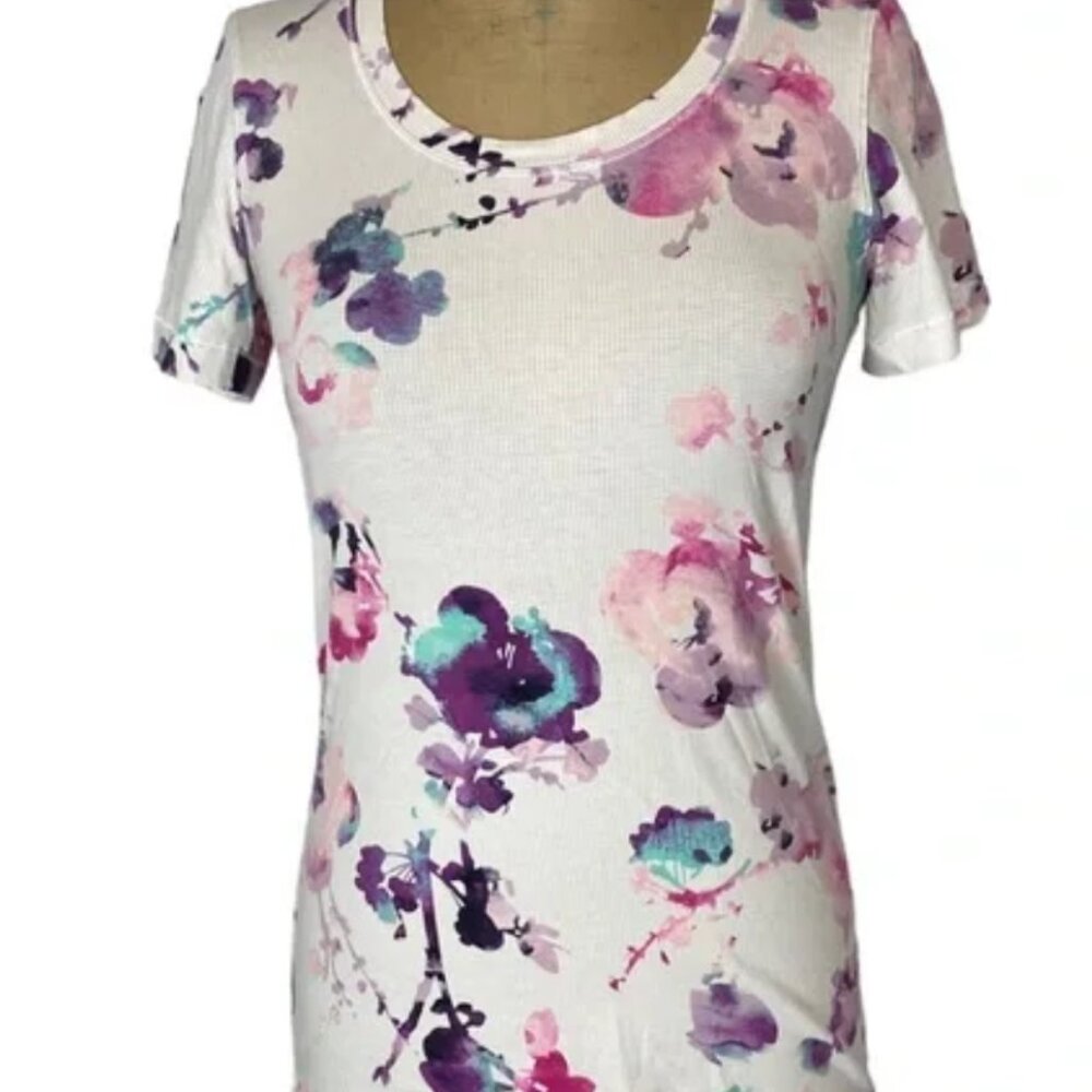 Lululemon Blurred Blossom Longer Fit T-Shirt Size 6
